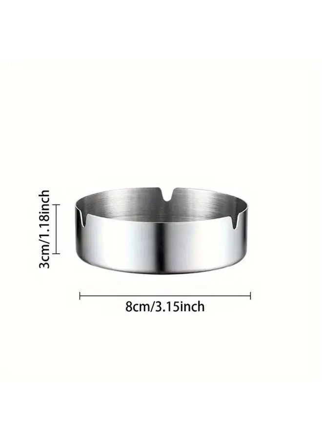 3 قطع من منفضة السجائر الفولاذية المقاومة للصدأ المضادة للرياح مع غطاء للاستخدام الداخلي والخارجي - Image 3